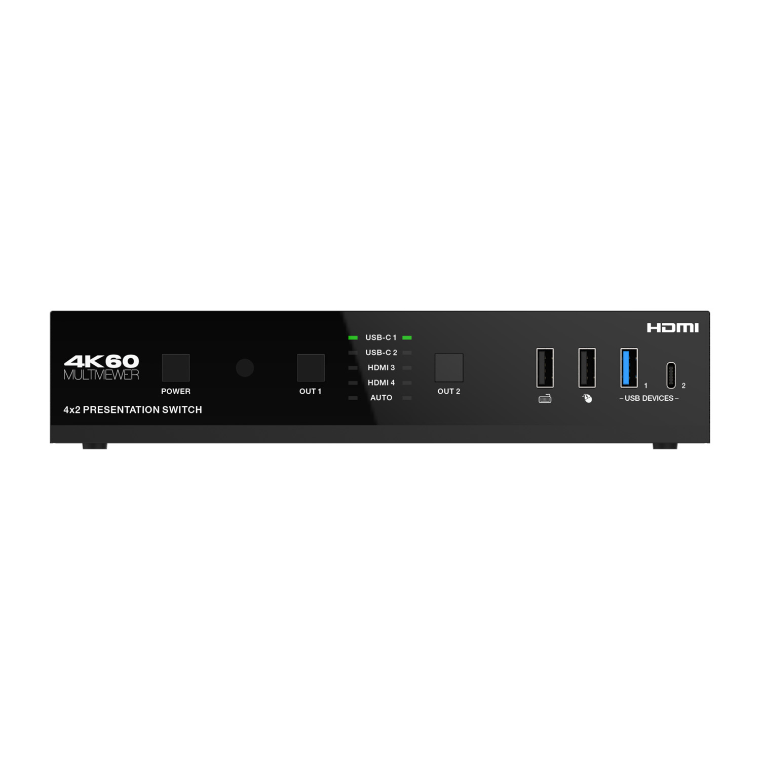 4x2 4K60 Presentation Switcher (HDBaseT 3.0/USB/Dante)